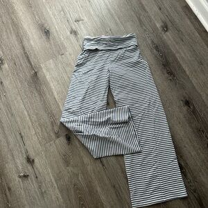 Edikted Black and White Striped Wide Leg Pants